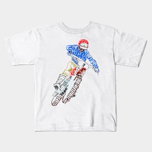 Vintage Motorcycle Retro Motocross Kids T-Shirt